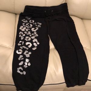 Wet Seal Cropped/Capri Leopard Sweatpants